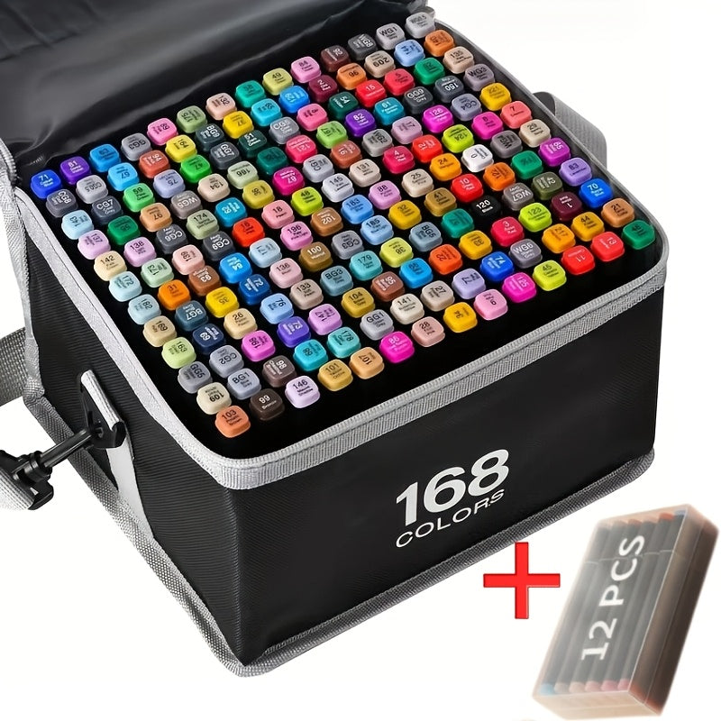 Dual Tip Art Markers Set (45 to 262 Colors) with Stand Option – Artist Alcohol Markers for Adult Coloring, Drawing, Sketching, Illustration, Manga, and Painting Supplies