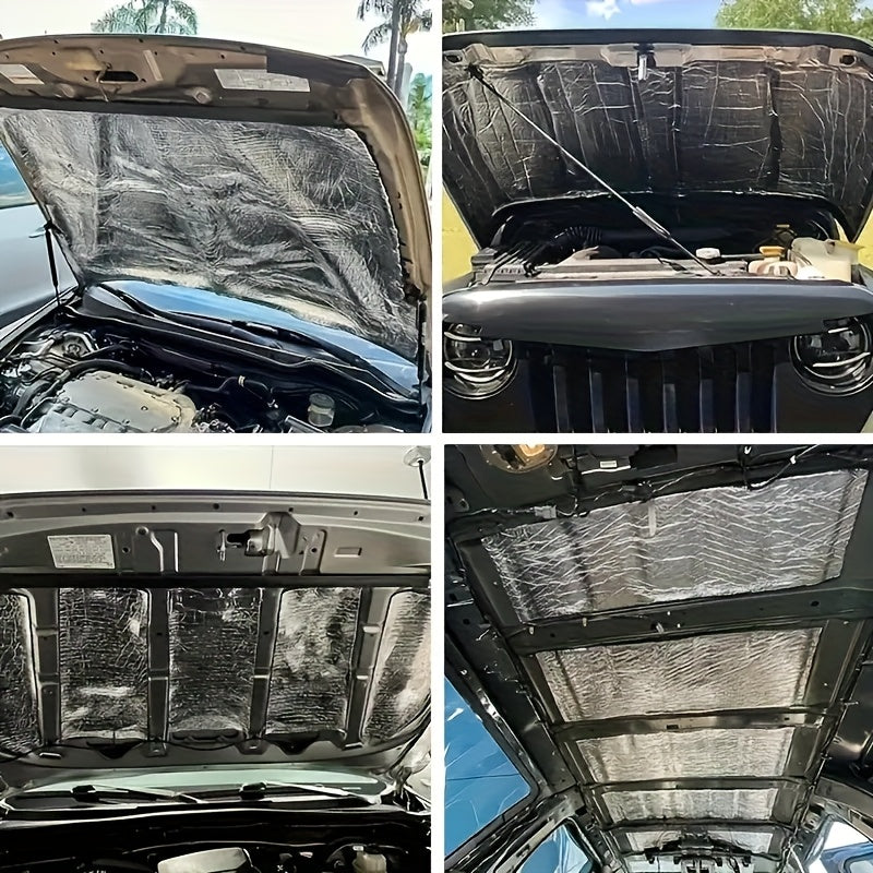 Car Sound Deadener & Heat Shield Mat 22/26 Sqft – Self-Adhesive Aluminum Foil Noise Reduction Insulation, Easy to Cut & Install for Floor, Door, and Trunk, Free Installation Tools Included