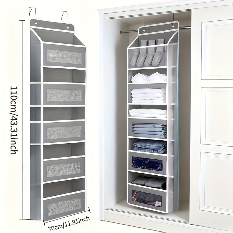 5-Tier Over Door Hanging Storage Rack Organizer for Kitchen Bathroom Bedroom Closet Pantry – Space Saving Shelf