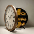 Wall-Mounted Diversion Safe Clock Hidden Secret Storage for Cash, Coins, and Valuables - Home/Office Security Vault, Concealed Safe, Sturdy and Durable