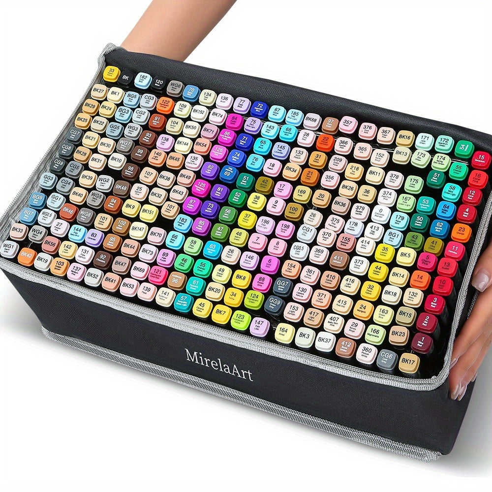 Dual Tip Art Markers Set (45 to 262 Colors) with Stand Option – Artist Alcohol Markers for Adult Coloring, Drawing, Sketching, Illustration, Manga, and Painting Supplies