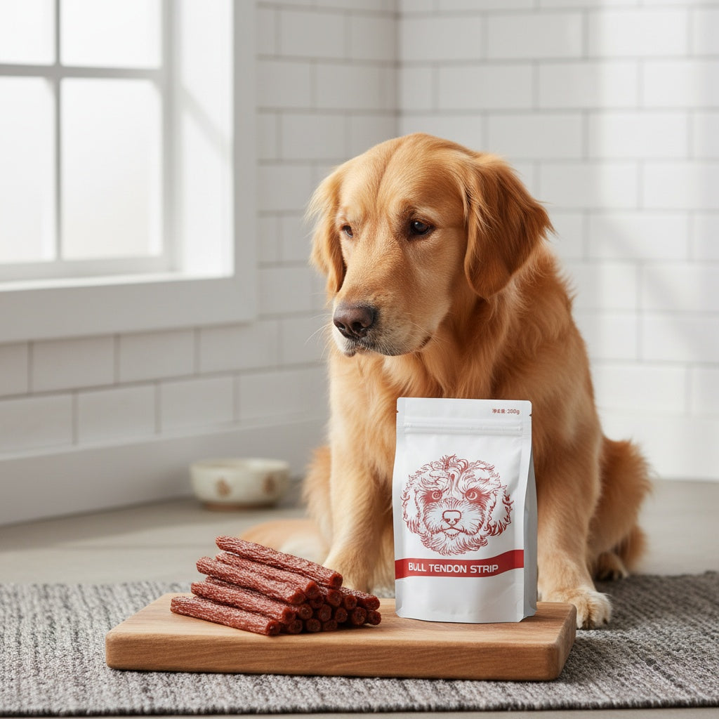Dried Beef Tendon Dog Chews: Natural, High-Protein Jerky Treats & Chew Sticks for Training Rewards, Suitable for All Breeds, Available in 250g / 500g 2-Pack Options