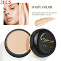 2-Piece Full Coverage Concealer - Waterproof, Matte Finish & Long-Lasting - All Skin Tones - Hides Dark Spots - Plant-Based Formula - Ivory & Natural