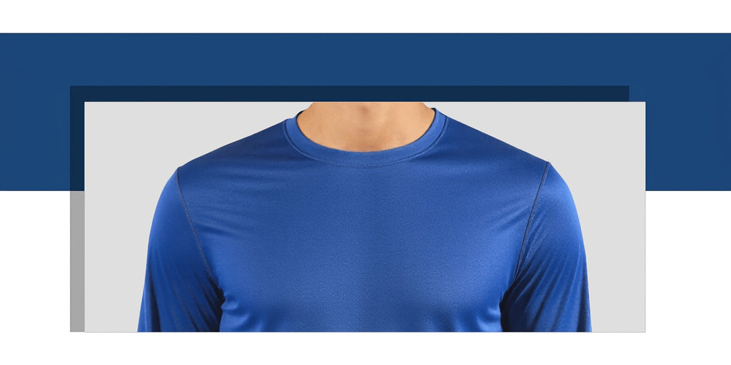 Men's Quick-Dry Long Sleeve Shirts 5-Pack, Moisture-Wicking Breathable Athletic Workout Tops - Anti-Odor Stretchy Running Gym Training Shirts, S-XXL