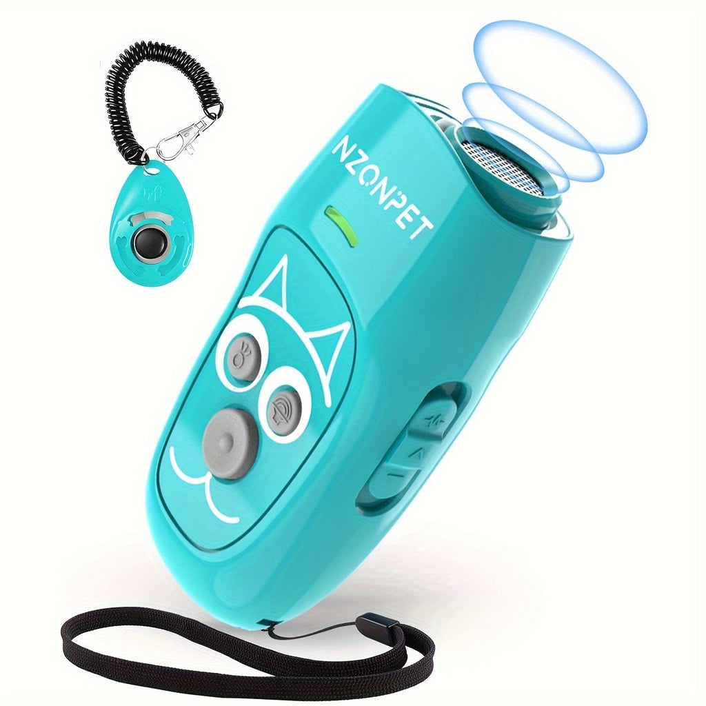 Ultrasonic Anti-Barking Device 3-in-1 Dog Bark Control - 3-Frequency Sonic Dog Trainer with LED Light and Wrist Strap, 16.4Ft Range Rechargeable Bark Deterrent for Indoor and Outdoor Use