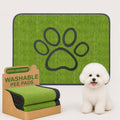 Washable Dog Pee Pad Reusable Non-Slip Training Mat - Super Absorbent Polyester Puppy Pad for Crate, Sofa & Floor, Tear-Resistant Machine Washable Puppy Training Pads for Small & Medium Dogs, S & L Sizes
