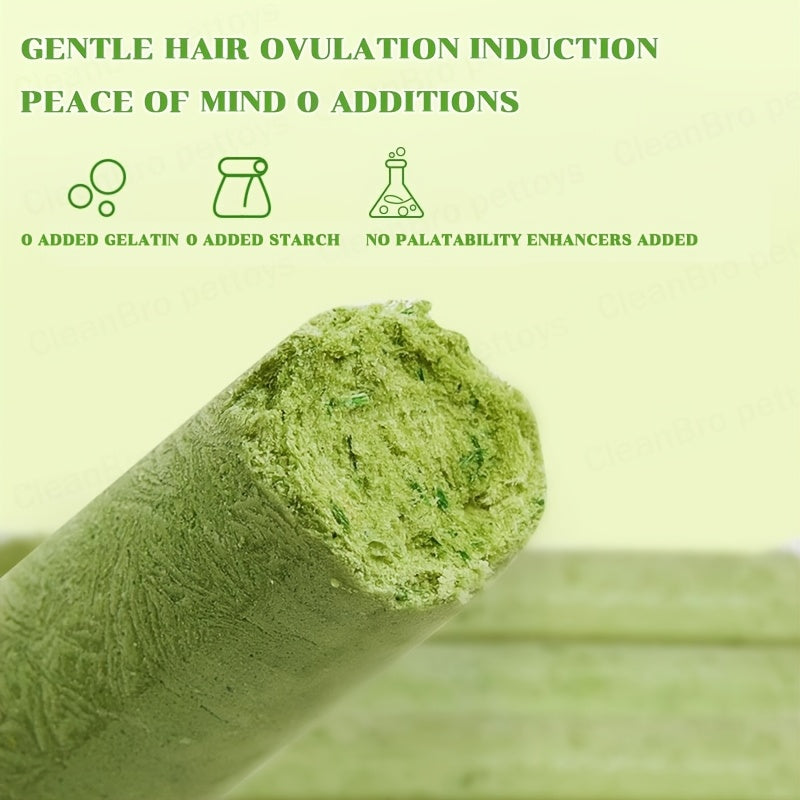 Cat Grass Freeze-Dried Grinding Sticks – Edible Chew Toy for Cat Teeth Cleaning & Hairball Removal, Natural Cat Grass Snack Treats 15 or 30 Pcs