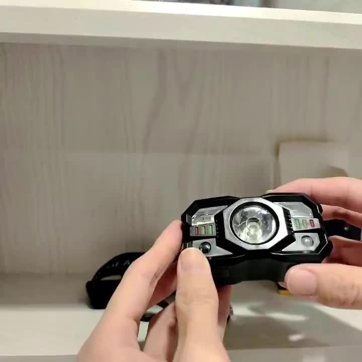 1200 Lumen Rechargeable LED Headlamp with Motion Sensor & Red Light – 8 Modes, USB-C, Waterproof Head Lamp for Camping, Hiking, Fishing, Auto Repair, Garage, and Emergency Use – Gift for Men