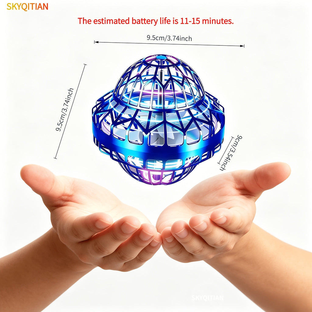 UFO Magic Flying Ball Toy with LED Light – Hand-Controlled Boomerang Hover Ball with Intelligent Gesture Sensing, Suitable for Indoor/Outdoor Play, Parties, and Gifts for Kids, Boys, and Girls (Halloween/Christmas)
