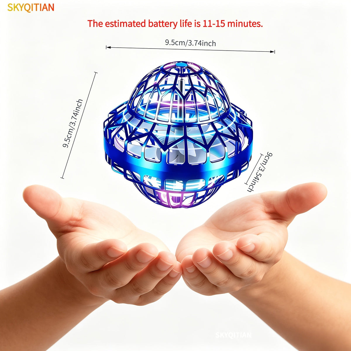 UFO Magic Flying Ball Toy with LED Light – Hand-Controlled Boomerang Hover Ball with Intelligent Gesture Sensing, Suitable for Indoor/Outdoor Play, Parties, and Gifts for Kids, Boys, and Girls (Halloween/Christmas)