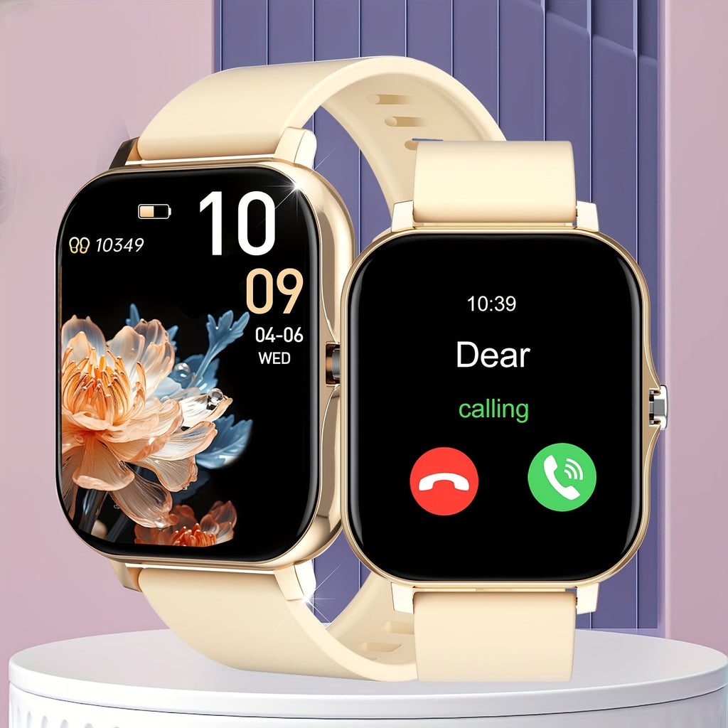 Large Screen Smart Watch, HD Voice Call, Fitness Tracker, Unisex, Compatible with iPhone and Android, Multiple Sports Modes, Heart Rate Monitor, Message Reminder, Outdoor Sports, Daily Wear, Holiday Gift