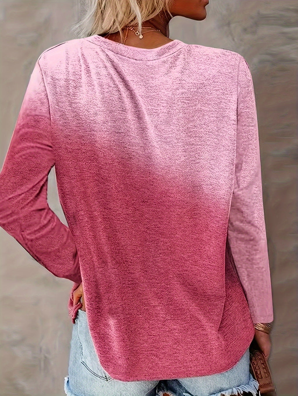 Women's Heart Print Long Sleeve T-Shirt Casual Round Neck Pullover Top Loose Fit Fall Winter Shirt S M L XL XXL Mixed Colors US Ship