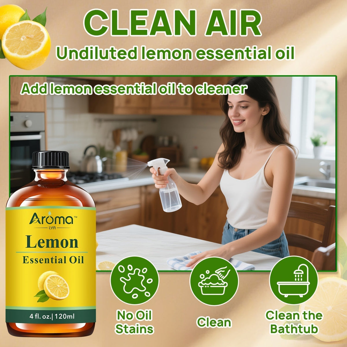 Pure Natural Essential Oils 4 FL OZ – Lavender, Eucalyptus, Frankincense, Peppermint, Lemon, Sweet Orange for Diffuser, Aromatherapy, Soap, Candle, Body Oil