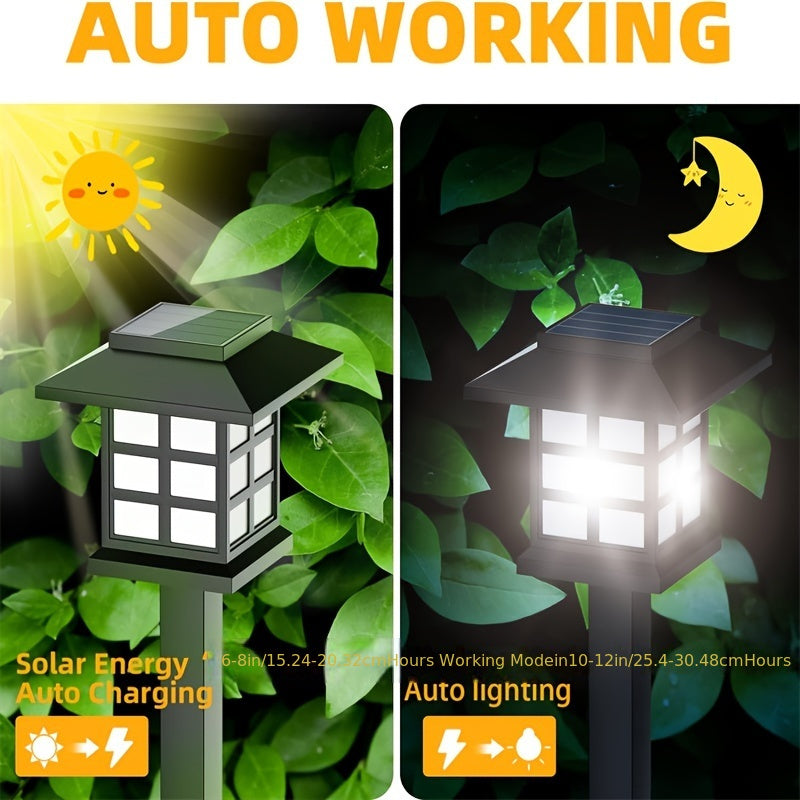 Solar Outdoor Garden Lights 6/12/24 Pack IP44 Waterproof | Warm White & Colorful LED Landscape Pathway Lights for Yard, Courtyard, Patio, Holiday Decoration – Auto On/Off