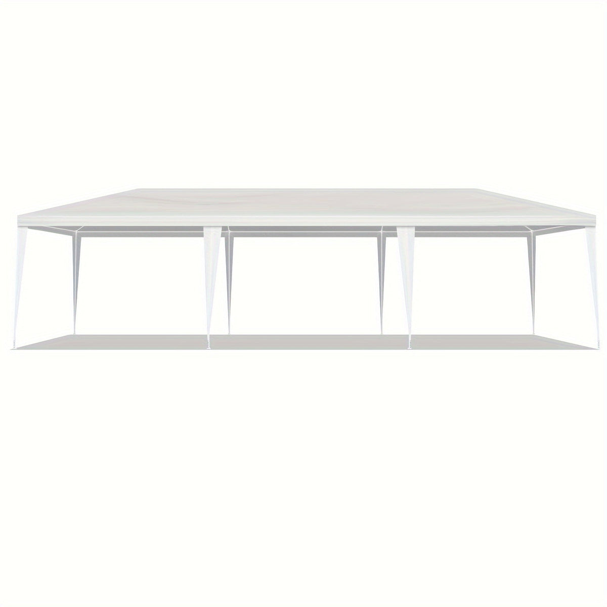 10x30 Ft Outdoor Party Tent Canopy, 8 Removable Sidewalls with Windows, Waterproof PE Cloth & Iron Frame, for Wedding, Party, Patio, Parking & Gazebo, White/Blue/Black, Accessories Included