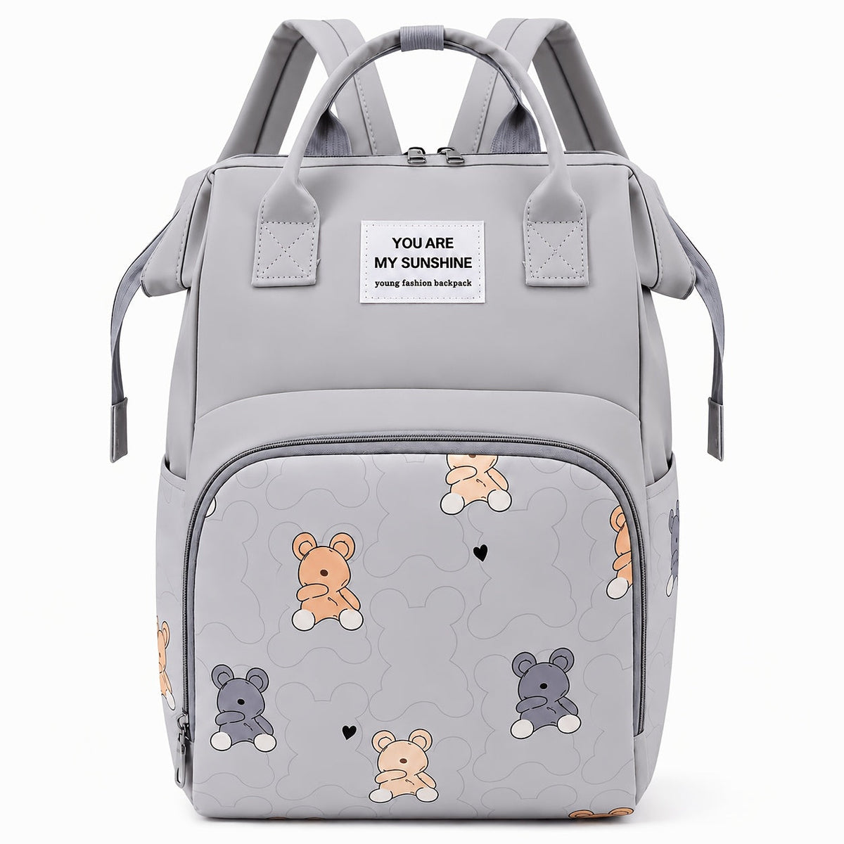 Multifunctional Travel Diaper Backpack & Changing Bag, Stroller-Compatible Baby Diaper Bag for Parents, Grey, Purple, Gray Green, Pink & Blue