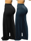 High-Waisted Wide-Leg Yoga Pants with Full Coverage and High Elasticity - Plus-Size Flare Leggings for Gym Fitness, Training, and Casual Wear, Suitable for All Seasons, S-XL