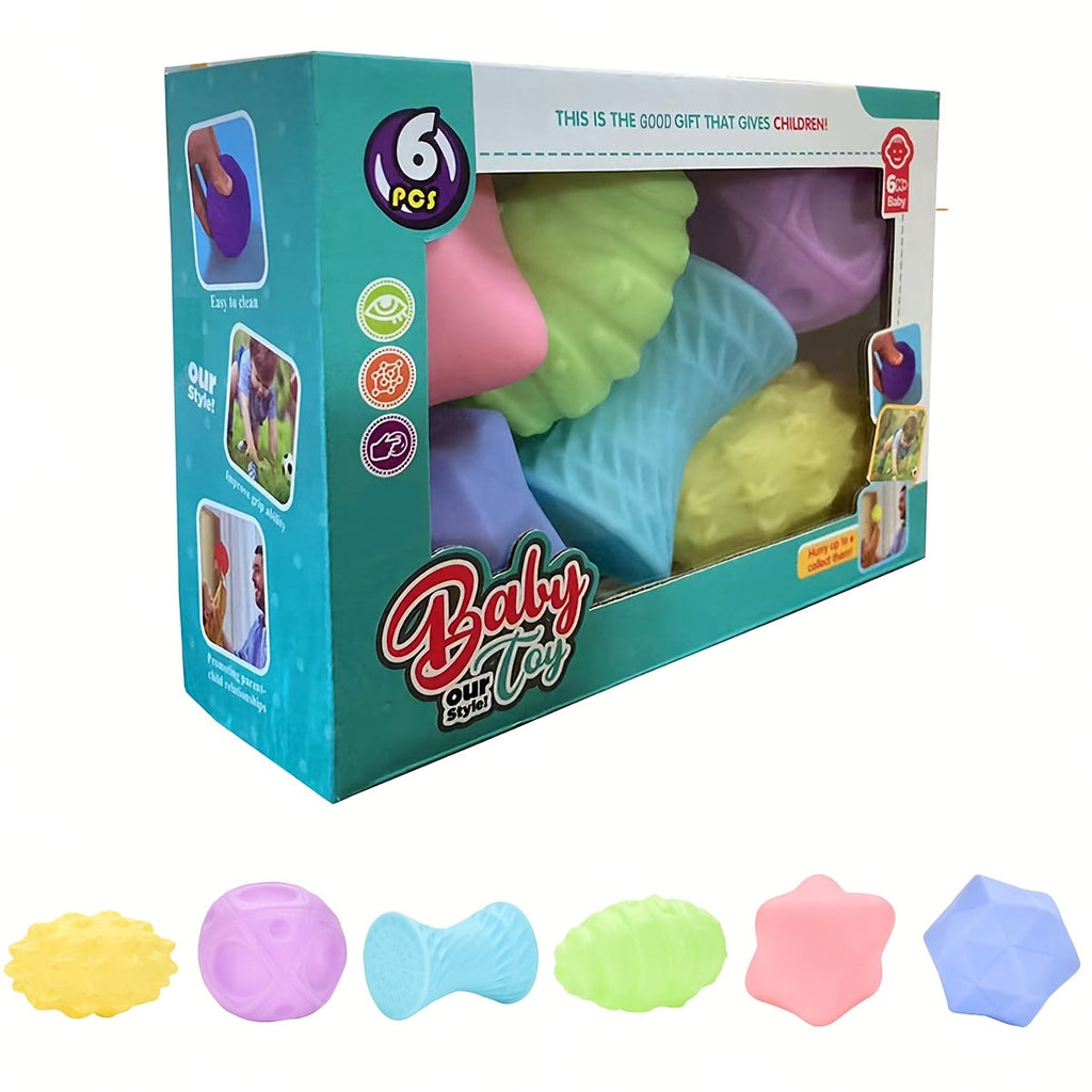 Soft Texture Sensory Ball Set for Babies & Toddlers, Multi-Color Touch & Feel PVC Play Balls for Sensory Development, Infant Sensory Toy in Macaron & Candy Colors