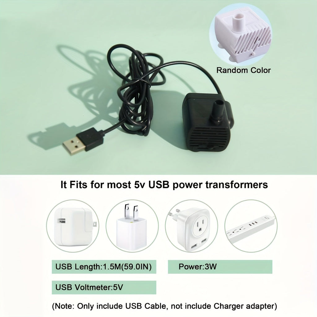 宠物饮水机 50盎司 静音USB供电 不含双酚A - 猫咪及小型动物自动饮水器，易于清洁，无需电池，持续新鲜过滤供水器