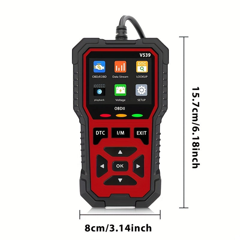 Advanced OBD2 Scanner Automotive Diagnostic Tool, Faster Processing Chip, Reads and Clears Engine Codes, Live Data, Freeze Frame, Supports 10 Languages, For All OBD2 Cars 1996+