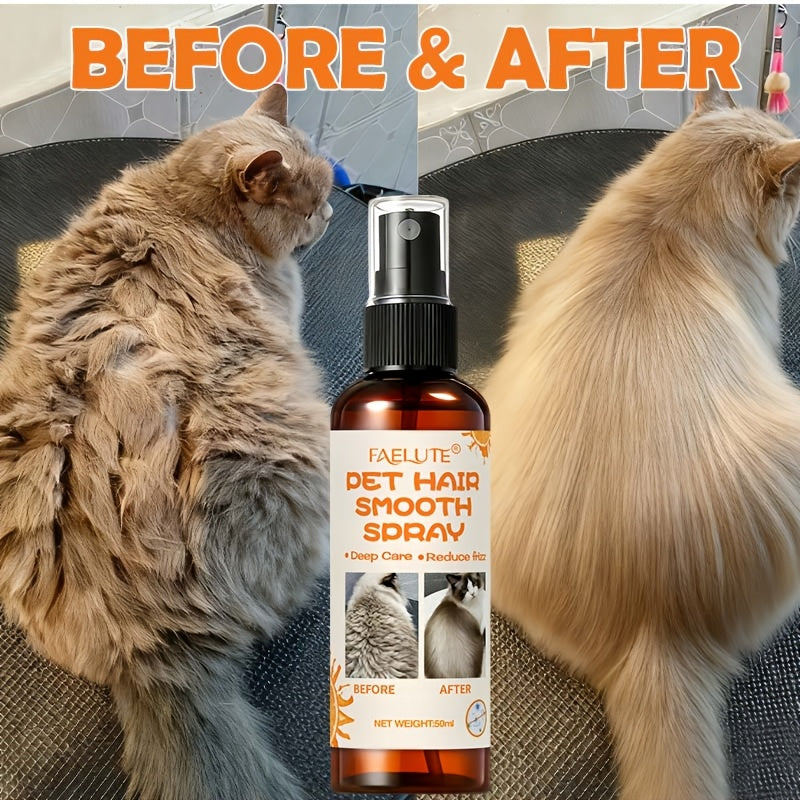 FEALUTE 10-in-1 Leave-In Detangling Spray for Dogs & Cats - Botanical Oils, Aloe & Vitamin E - Removes Knots, Tames Frizz, Moisturizes, Adds Shine - No-Rinse Pet Coat Grooming Mist for All Coat Types