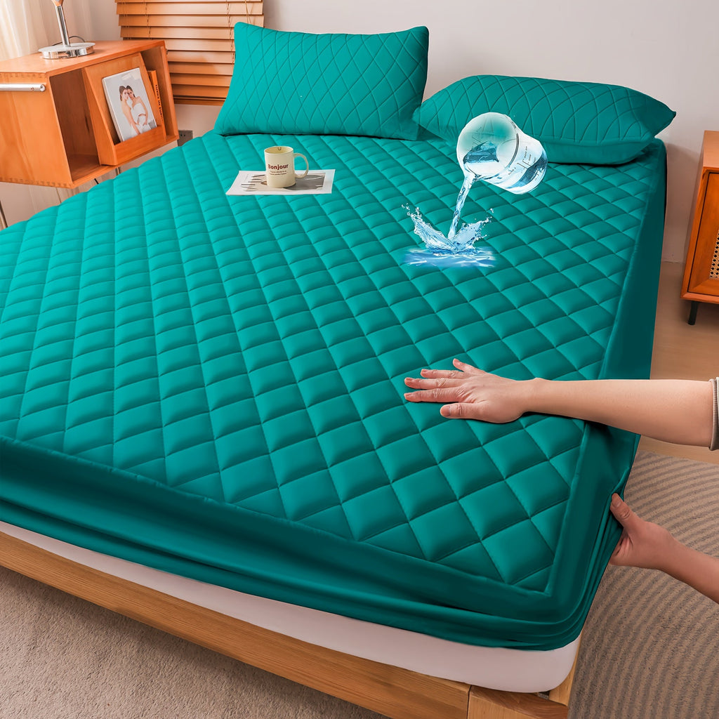 Waterproof Mattress Protector - Thickened 3-Layer Deep Pocket, Soft, Breathable & Noiseless, Machine Washable - Twin, Full, Queen & King - Bedroom, Guest Room & Dorm (No Pillowcases)