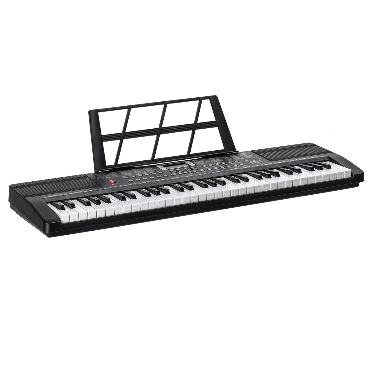 61-Key Beginner Keyboard Piano Starter Kit with Stand Bench Microphone Music Rest Built-in Speakers 200 Timbres 200 Rhythms LED Display for Kids Adults