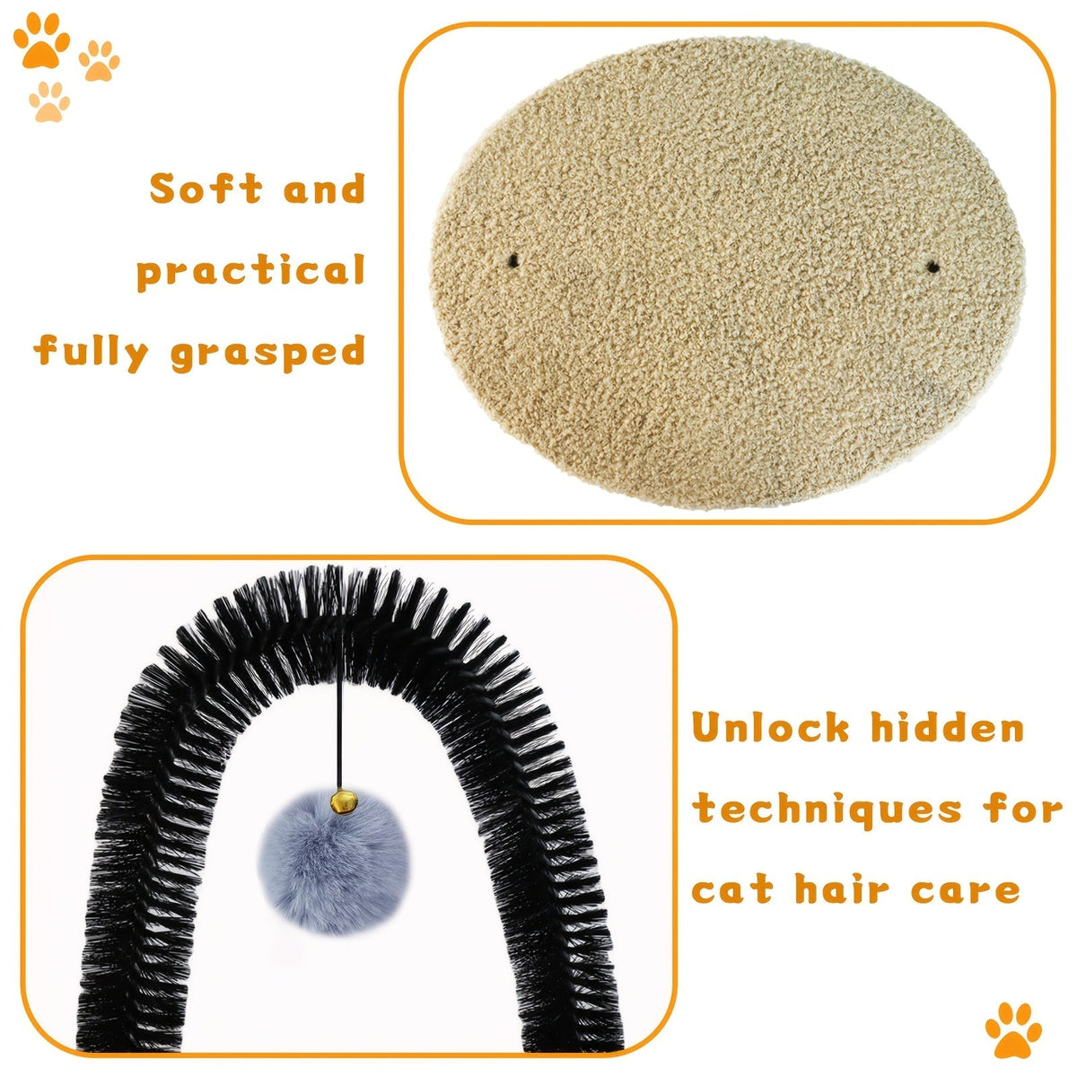 猫咪拱形按摩自嗨抓板——室内猫咪互动按摩刷，缓解掉毛与压力，磨爪拱门