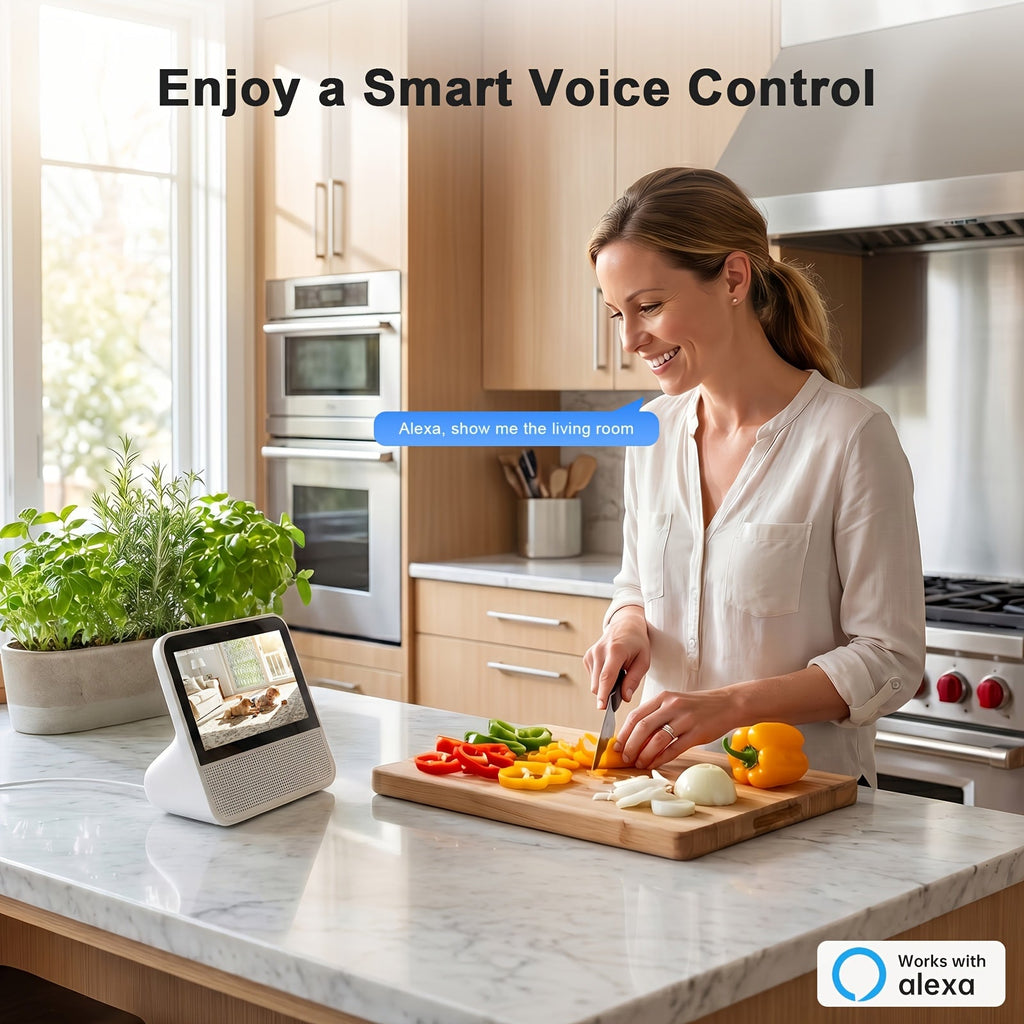3MP WiFi Robotic Security Camera 360° Auto Tracking Night Vision Two-Way Audio Motion Alert USB Powered App Control for Pet Baby & Home Monitor – AI Silvery Astronaut