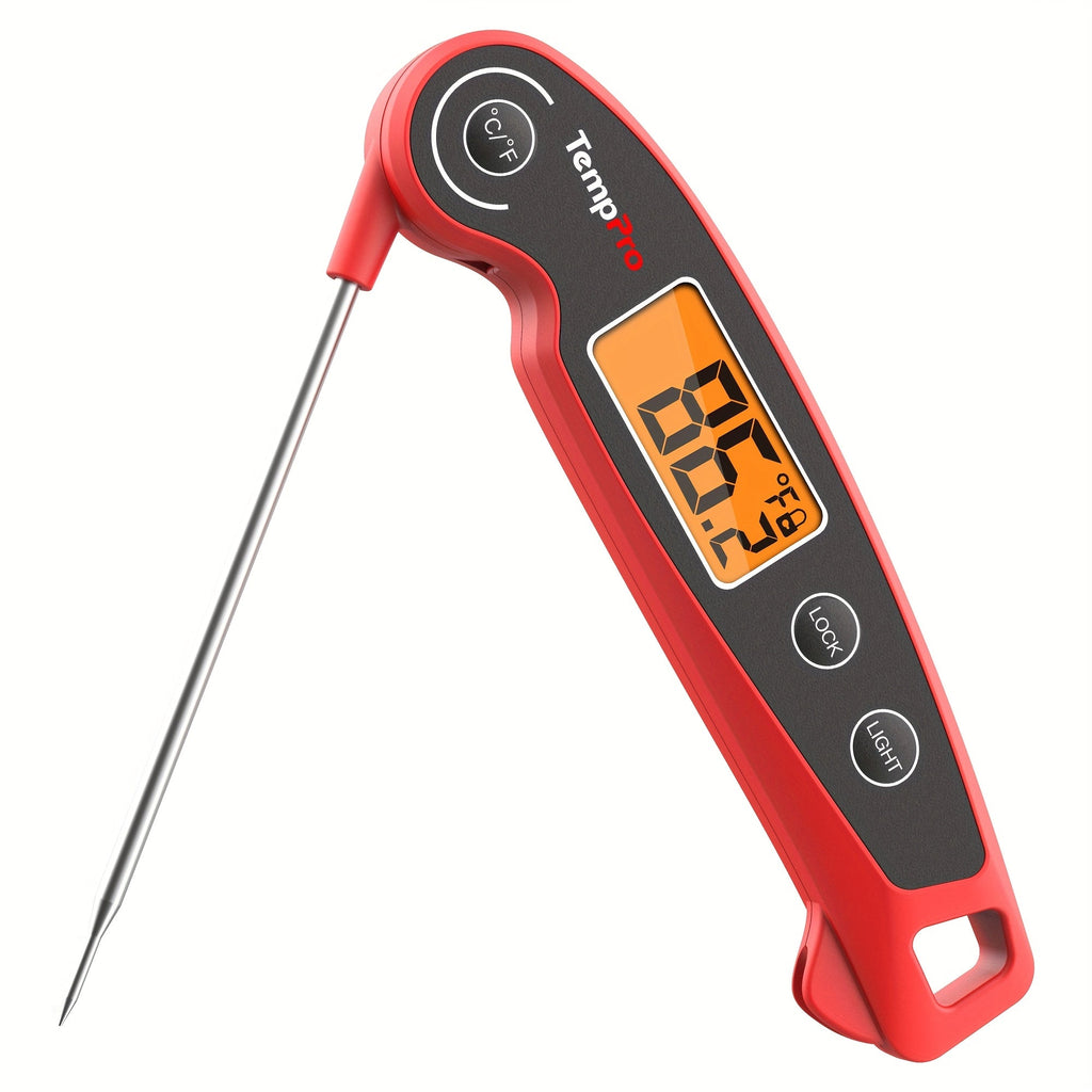 Instant Read Meat Thermometer with Motion Sensing Foldable Probe, Digital Food Thermometer for Kitchen, BBQ, Grill, Smoker, Candy, and Oil Cooking, -58°F to 572°F, Fast 2-3 Second Response