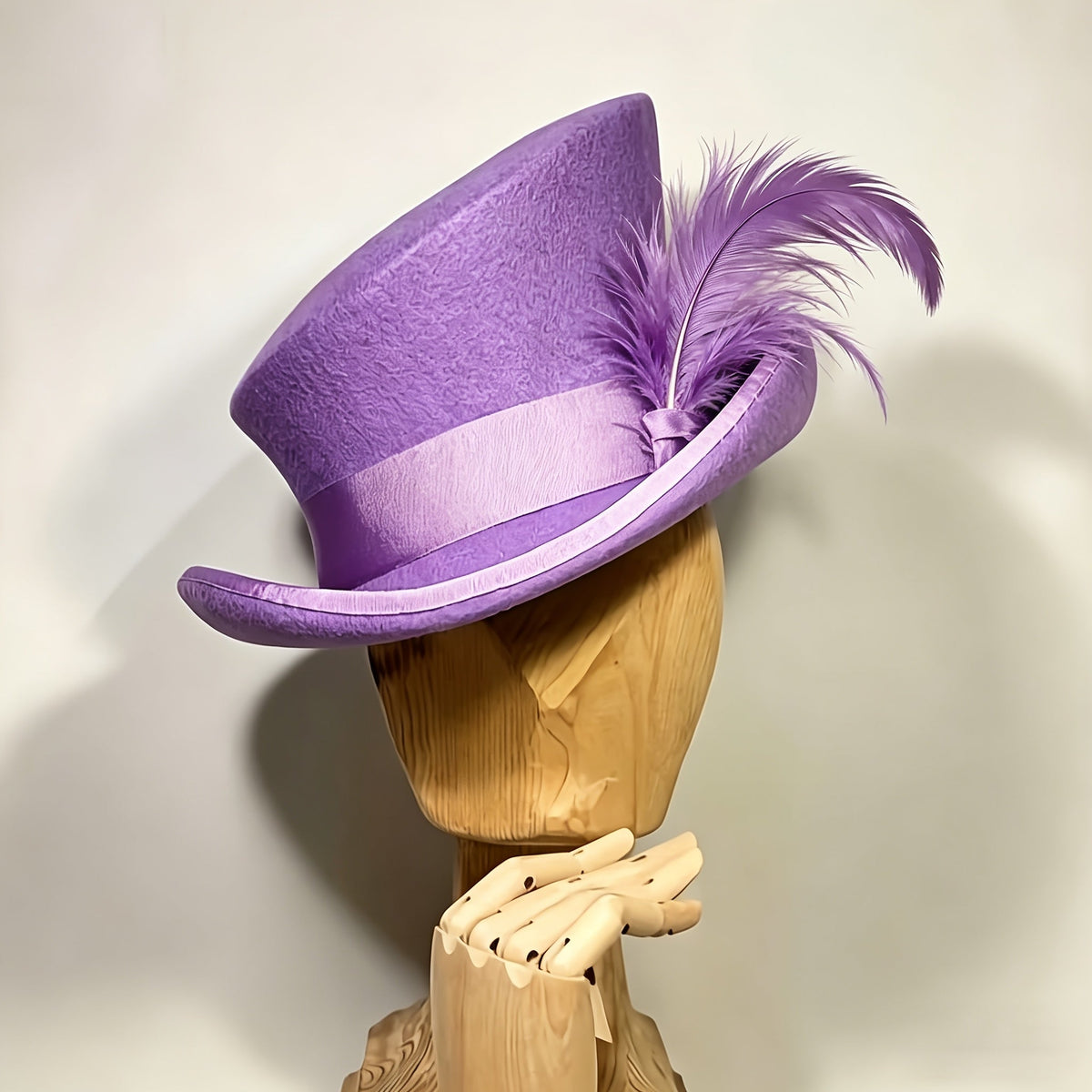 100% Wool Felt Fedora Hat with Ribbon for Women & Men – Adjustable Asymmetrical Top Hat for Church, Parties, and Weddings, Elegant Fashion Headwear in 10 Colors, Perfect Christmas Gift