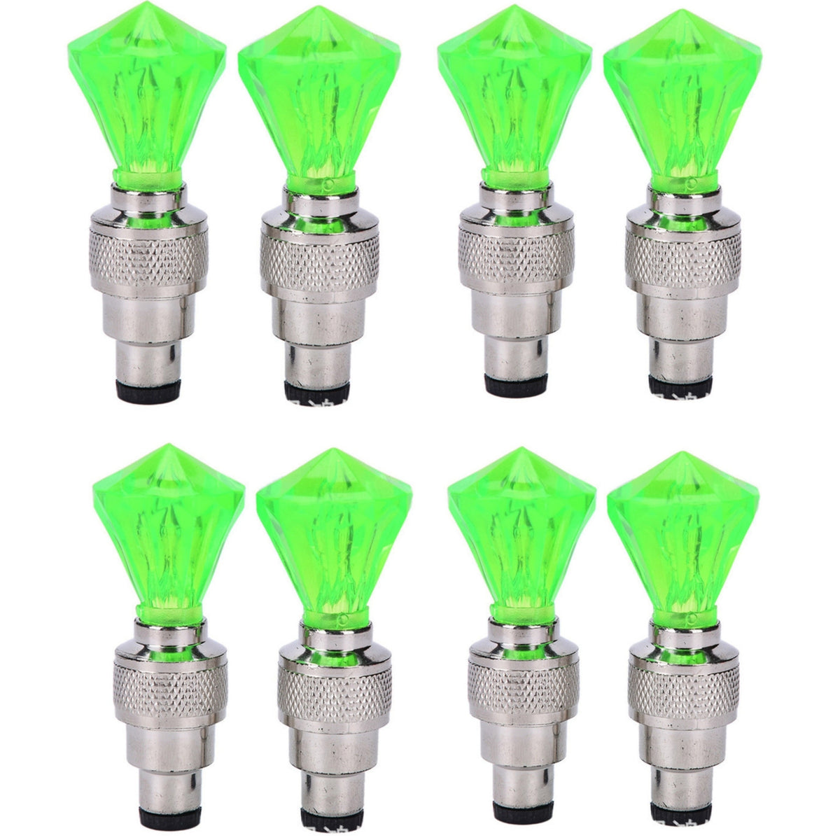 LED Tire Valve Stem Caps with Breathing Light & Running Horse Effect, 4/8/16pcs Glow Wheel Valve Core Caps for Car, Motorcycle, Bike – Wind Fire Wheel Light, UV & Explosion Proof – Green/Red/Blue Skeleton