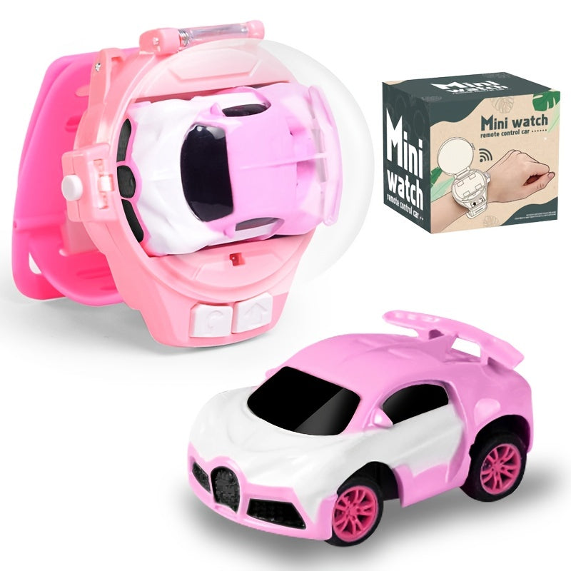 RC Car Watch Toy for Kids – Mini Wearable Remote Control Electric Racing Car, Metal Alloy Stunt Vehicle, Cool Birthday, Christmas, Halloween Gift for Boys and Girls Ages 6+