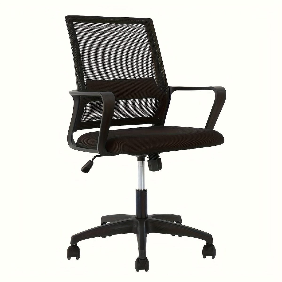Mid-Back Ergonomic Mesh Office Chair, 360° Swivel, 5-Wheel Base, Lumbar Support Computer Desk Chair for Home Office - 250 LBS Capacity (Available in Black, Grey, Blue, White, Pink)