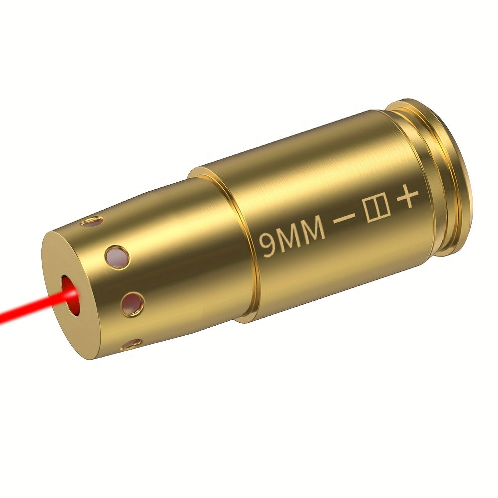 Red Laser Bore Sighter Multi-Caliber Firearm Sight Alignment Tool for 9mm, 223rem, 308win, 45ACP, 7.62, 40SW, 30-06, 38SPL, 12GA, 44Mag, 6.5mm, Copper Alloy Barrel Mount, 3 Battery Sets Included – Rifle, Pistol, Shotgun Accessory