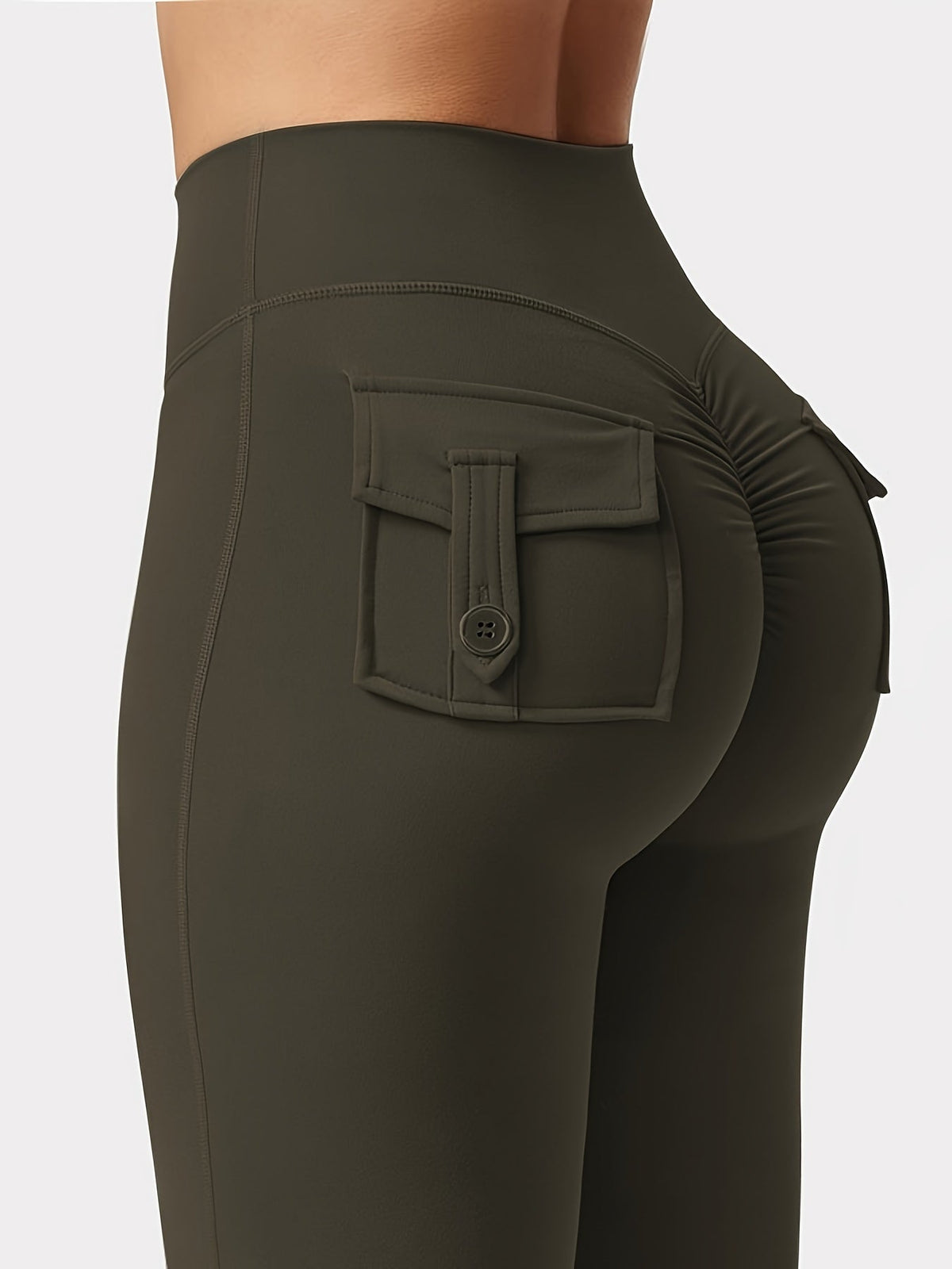 Women's High Waist Flare Yoga Pants Scrunch Butt Lift Leggings with Pockets, Squat-Proof, 4-Way Stretch, Sweat-Wicking Sportswear for Gym, Running, and Workout – 7 Colors, S-XL