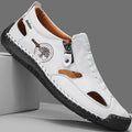 Men's Casual Hiking Sandals - Summer Outdoor Shoes - US 7–13 - White, Black, Blue & Khaki
