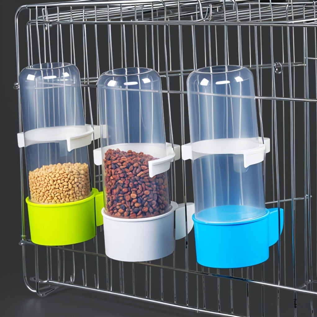 Automatic Bird Water Dispenser & Feeder, Transparent Durable PP Bottle for Parrots, Finches, Cockatiels, and Budgies – Battery-Free Gravity-Fed Cage Waterer, 2/4pcs