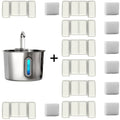 74oz Stainless Steel Cat Water Fountain - Ultra-Quiet USB Pump, Faucet Flow, 3-Stage Filter & Visual Water Level Window, Automatic Pet Water Fountain for Cats and Small Dogs Indoor