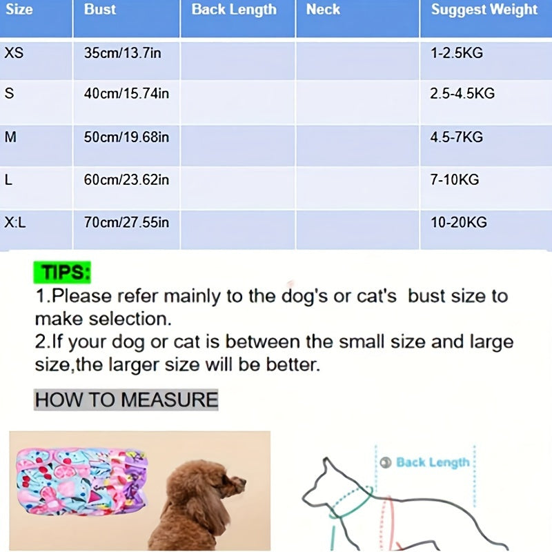 Washable Physiological Dog Pants - Female Dog Period Underwear & Reusable Pet Diaper Panties, Breathable Comfortable Fit for Small Medium Large Dogs, Cute Patterns XS-XL, Dog Heat Cycle & Incontinence Solution