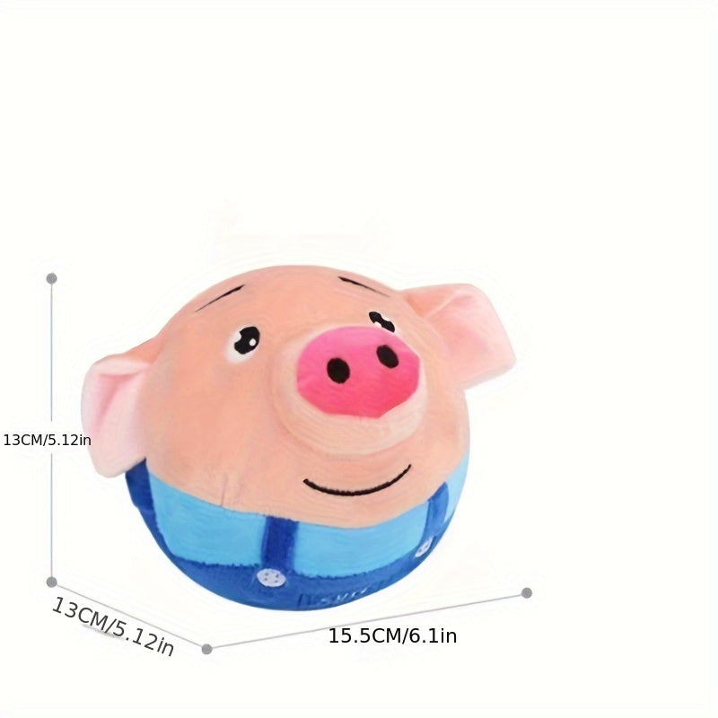 Smart Bouncing Dog Toy Ball with Recording & Music Mode – Rechargeable Interactive Pet Toy for Small, Medium, and Large Dogs, Washable Squeaky Jumping Ball, Keeps Dogs Busy