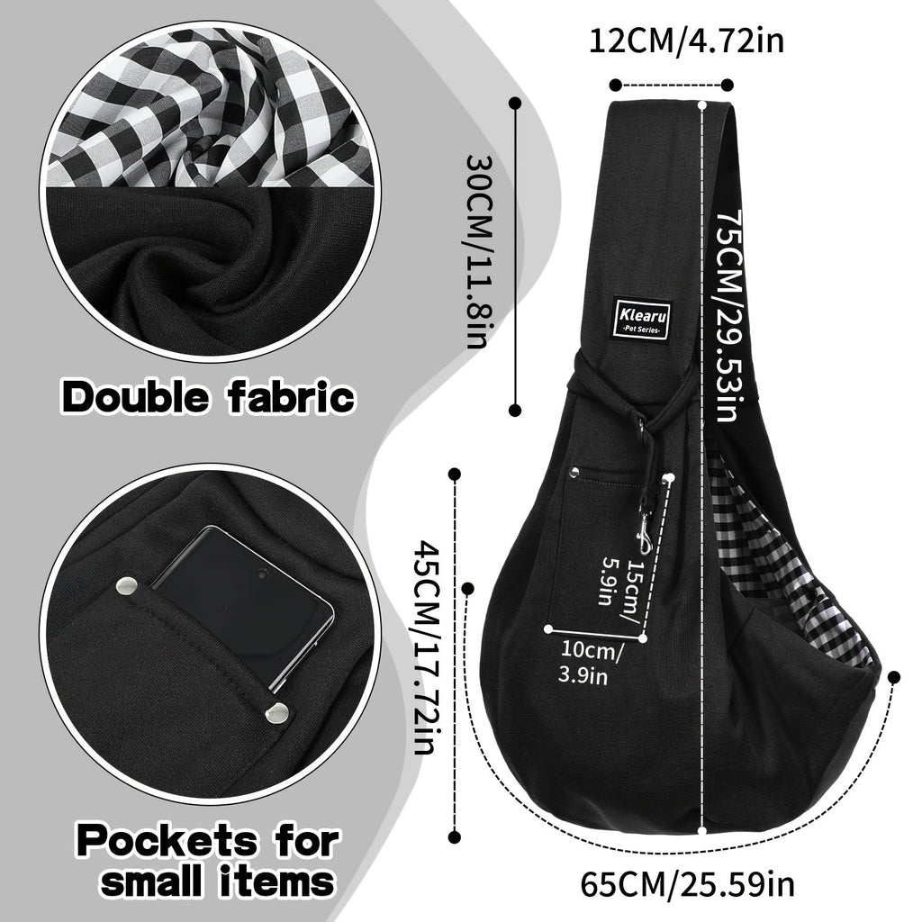 Lightweight Foldable Pet Carrier Crossbody Bag – Breathable Shoulder Strap Travel Bag for Small Dogs & Cats, Portable Outdoor Pet Tote for Hiking, Shopping, Vet Trips & Everyday Adventures