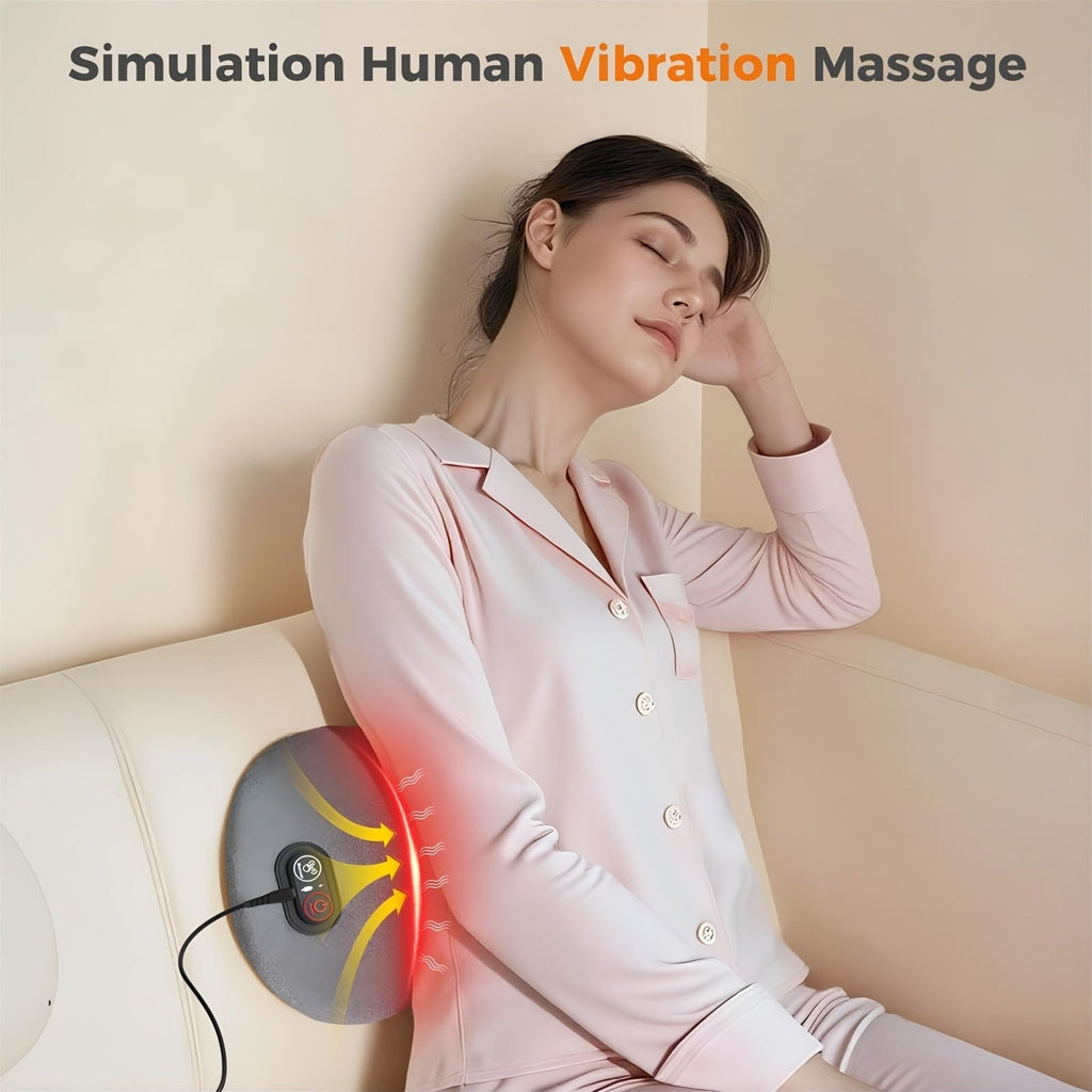 3-in-1 Lumbar Support Pillow – Vibration Massage, Heat Therapy & Air Cushion Lift, Ergonomic Lower Back Pillow for Office Chair & Car, Soothes Stiffness & Muscle Tension – Nova Mart