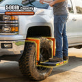 Foldable Anti-Slip Tire Step for Truck, SUV, and Trailer – Adjustable Height, 300/500/650 LB Load Capacity, Fits Tires Up to 13.5" Wide, Portable Tire Step Stool