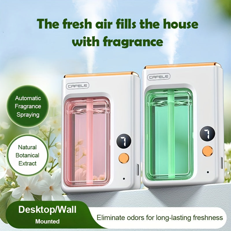 Aroma Diffuser with Essential Oils Set, Large Capacity, 7-Level Mist, USB Powered, Auto Shut-Off, Bedroom Humidifier, Home Aromatherapy Diffuser with Encounter, Shangri-La, Gardenia, Hilton, and Ocean Scents