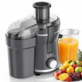 500W Centrifugal Juicer Machine - 3" Feed Chute, Dual Speed, 304 Stainless Steel, Dishwasher-Safe Detachable Parts, High Juice Yield - Fruits & Vegetables - Grey & Black