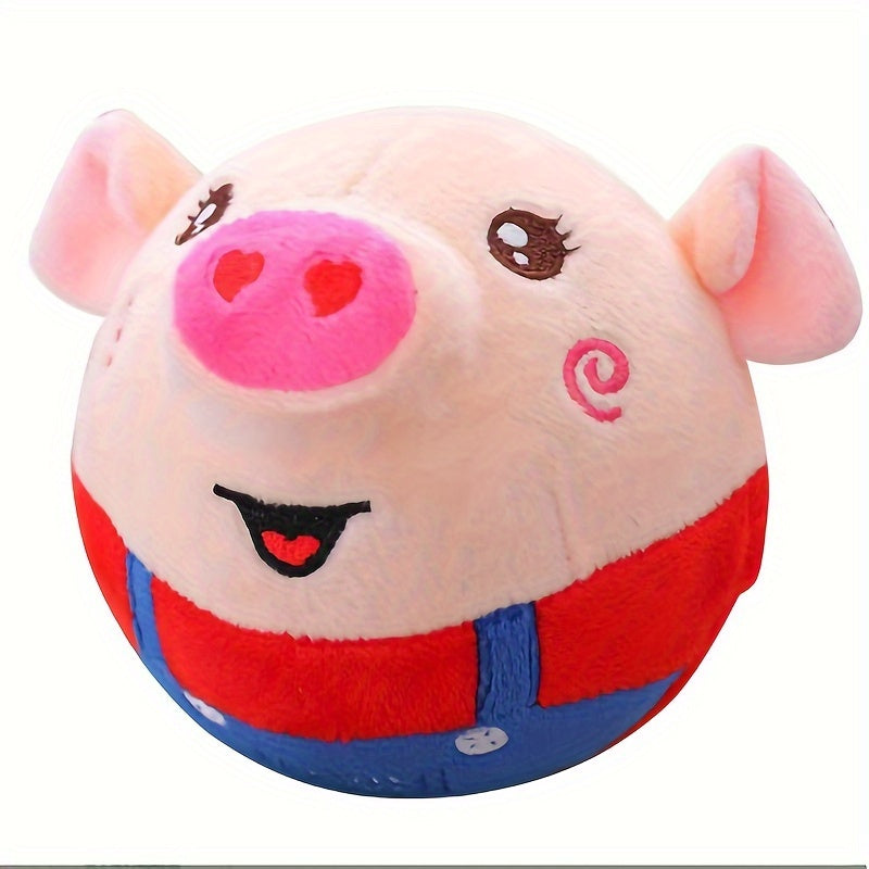 Smart Bouncing Dog Toy Ball with Recording & Music Mode – Rechargeable Interactive Pet Toy for Small, Medium, and Large Dogs, Washable Squeaky Jumping Ball, Keeps Dogs Busy