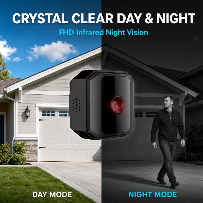 Wireless Security Camera with Built-In AP Hotspot, No Internet Required, Infrared Night Vision, Two-Way Audio, Motion Detection, Real-Time Home/Pet Monitoring, Black/White, 1/2/3/4 Pack