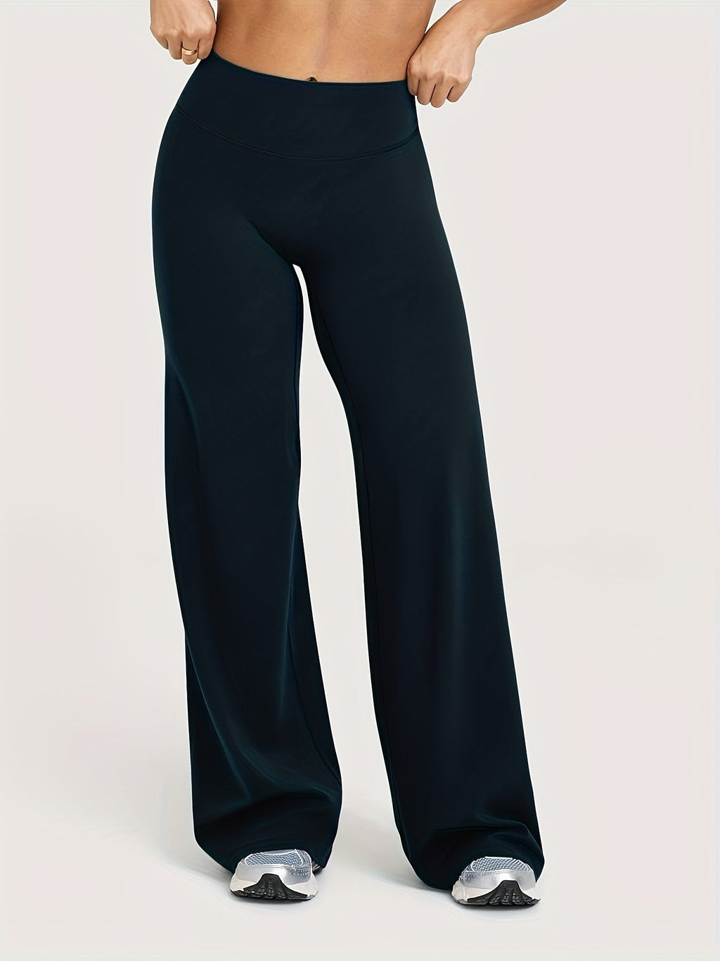 High-Waisted Wide-Leg Yoga Pants with Full Coverage and High Elasticity - Plus-Size Flare Leggings for Gym Fitness, Training, and Casual Wear, Suitable for All Seasons, S-XL