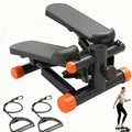 Mini Twist Stepper with Resistance Bands - Portable Stair Stepper for Home Workout, 300 lbs Capacity Full-Body Cardio Trainer for Legs and Arms